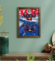 BK Gift Formula 1 Tasarımlı Doğal Masif Ahşap Çerçeveli Tablo 30x40cm-1
