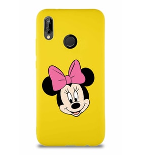 Huawei P20 Lite Soft Premier Kapak Minnie Mouse-C Tasarımlı Silikon Kılıf - Sarı (Şeffaf)