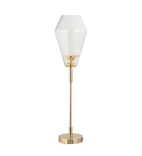 Vitale Heksa Cam Şamdan Gold 16x16x71 cm AK.JD0132
