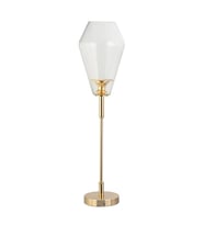 Vitale Heksa Cam Şamdan Gold 16x16x71 cm AK.JD0132