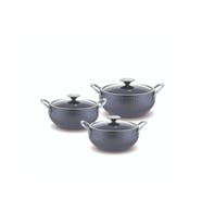 FMS GM5004 Granit Mercan 3lü Güveç Set Gri 