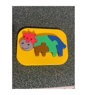 Alvera Inek Figürlü Puzzle – 3D Baskı Renkli Eğitici Yapboz