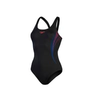 Speedo Plmt Msbk Af Black/Red Kadın Yüzücü Mayosu 8-00305814836 Siyah