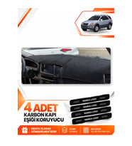 KİA SORENTO (2006-2009) Uyumlu Ön Torpido Koruma Kılıfı Halısı - Siyah