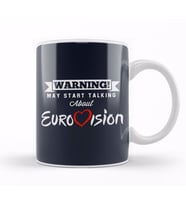 Warning May Start Talking About Eurovision Kupa Bardak Porselen