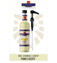 Kahve ve Kokteyl Şurubu Muz Aromalı 70 CL + POMPA Simonelli