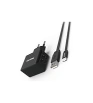 Philips DLP2502L Duvar Şarj Cihazı & MFI Lisanslı Lightning Kablo, Siyah
