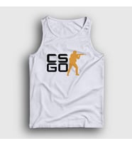 Presmono Unisex Beyaz Logo Oyun Counter Strike Cs Go Atlet 323471tt (Beyaz)