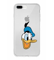 Apple iPhone 7 Plus Uyumlu Kapak Donald Duck Tasarımlı Şeffaf Silikon Kılıf