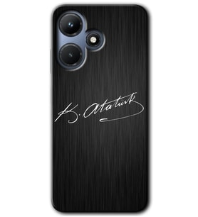 İnfinix Hot 30i Kılıf HD Desen Baskılı Kılıf - İmza Atatürk