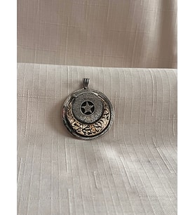 AY YILDIZ KELİME-İ TEVHİD 925 AYAR GÜMÜŞ KOLYE