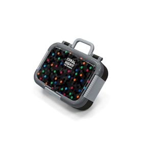 CORAL HIGH 39110 KIDS SİYAH RENKLİ PETEK DESENLİ 2 BÖLMELİ PASLANMAZ ÇELİK YEMEK KABI
