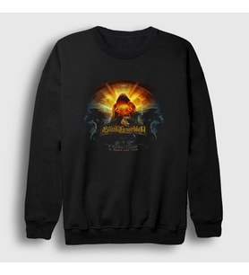 Presmono Unisex Siyah Traveler Blind Guardian Sweatshirt 19958tt