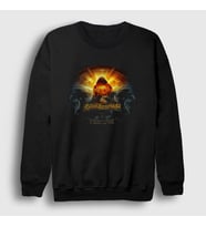 Presmono Unisex Siyah Traveler Blind Guardian Sweatshirt 19958tt