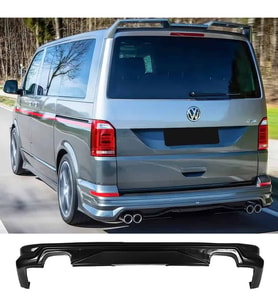 Vw Transporter T7 ABT Arka Ek Difüzör Siyah Plastik Arka-difizör-bodykit-ek-karlık