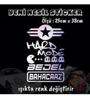 bakacaz hard mode ön arka cam uyumlu oto sticker - ışıkta renk değiştiren hologram sticker yapıştırma