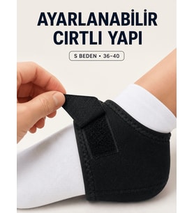 S Beden Cırtlı Topuk Çorabı Ayarlanabilir Topuk ve Ayak Bileği Destekleyici
