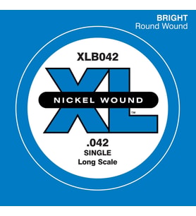 D'Addario XLB042 XL Nickel Wound Bas Gitar Tek Teli - 0.042 İnç (Aksesuar)  0.042 İnç Kalınlık, Karakteristik XL Nickel Wound Parlaklığı, Mükemmel Projeksiyon ve Dayanıklı Yapı