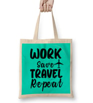 funny Travel gift design lover-Trippin Wanderlust Journey Adventurer Vacation Bez Çanta Uzun Saplı