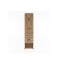 Hyperion Dolap 2 Raflı 5 Çekmeceli 2 Kapaklı 60x44x243 Çam-Çam