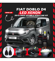 Fiat Doblo D4 2015-2023 Kısa Far Uyumlu Şimşek Etkili Led Xenon Light Series H7