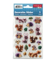 TANEX KIDS TNX-25171 DEKORATİF ETİKETLER - ORMAN CANLILARI 2 SERİSİ STICKER