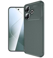 Redmi 13 4G Kılıf Auto Focus Karbon Kapak - Koyu Yeşil