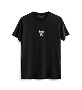  Animal Koala Dijital Baskılı Siyah Tshirt
