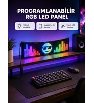 Rgb Led Panel – Çok Renkli, Kumandalı, Usb Bağlantılı Yazı Ve Gıf Gösterimli Akıllı Lamba