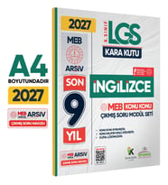 2027 LGS 8.Sınıf İNGİLİZCE Karakutu MEB Çıkmış Soru Modülü Video/PDF Çözümlü Konu Konu Son 9 Yıl