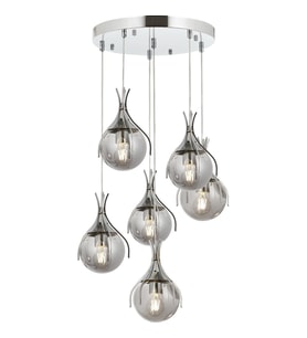 AVONNI AV-60161-6KT Krom Kaplama Modern Avize E27 Metal Cam 50cm