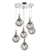 AVONNI AV-60161-6KT Krom Kaplama Modern Avize E27 Metal Cam 50cm