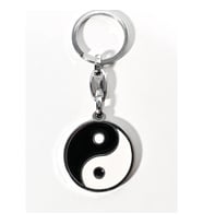 Yin ve Yang Siyah ve Beyaz Metal Anahtarlık