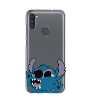 Samsung Galaxy M21 Uyumlu Stitch Desenli Şeffaf Telefon Kılıfı