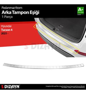 S-Dizayn Hyundai Tucson 4 Krom Arka Tampon Eşiği 2021 Üzeri