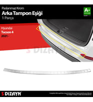 S-Dizayn Hyundai Tucson 4 Krom Arka Tampon Eşiği 2021 Üzeri