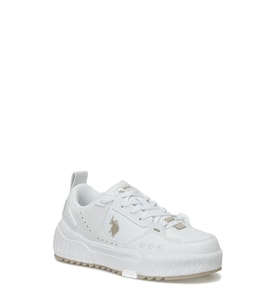 U.S. Polo Assn Dance Wmn 4Fx Beyaz-Bej Bayan Sneaker Ayakkabı  (Beyaz - Bej)