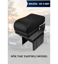 mazda cx32021 kol dayama geniş model Lüks Yastıklı Siyah Deri