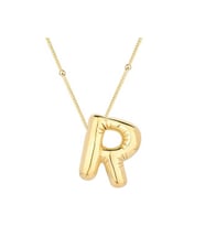 Gümüş Gold Balon R Harfi Kadın Kolye CSR2185074
