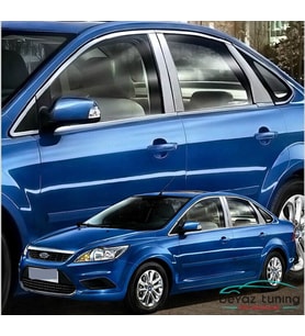 Ford Focus 2 Cam Çıtası Kromu Nikelaj Komple 2005-2010 Sedan