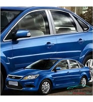 Ford Focus 2 Cam Çıtası Kromu Nikelaj Komple 2005-2010 Sedan
