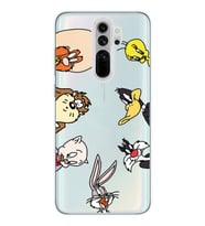 Redmi Note 8 Pro Uyumlu Bugs Bunny Tüm Karakterler Tasarımlı Şeffaf Telefon Kılıfı