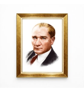 Tablore Mustafa Kemal Atatürk Yağlı Boya Efektli Modern Sanat Kanvas Tablo