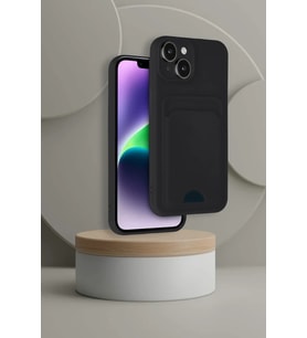 Pilelistore   iPhone 14 Kılıf Kelvin Kartvizitli Silikon - Siyah