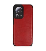 Xiaomi Mi 13 Lite Kılıf Loop Deri Silikon - Kırmızı