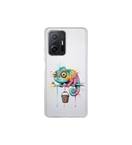 Xiaomi Mi 11T Pro ile Uyumlu Splash Bukalemun Tasarımlı Şeffaf Silikon Kılıf
