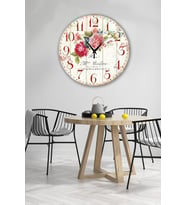 bilge Tasarım retro Duvar Saati 35 x 35 CM (Karışık)