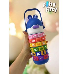 Pipetli Çelik Matara Mavi 430 ml