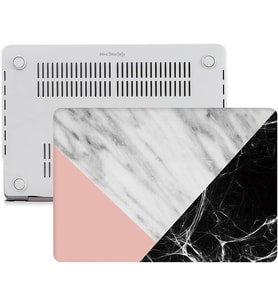 Macbook Air Kılıf 13 inç Mermer09NL Eski USB Girişli Model 2010-2017 A1369 A1466 ile Uyumlu Karışık