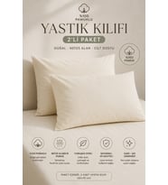 %100 Pamuklu 2'li Yastık Kılıfı 50x70 Net Ebat